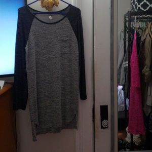 Nicole Miller Jersey knit baseball T-shirt dress